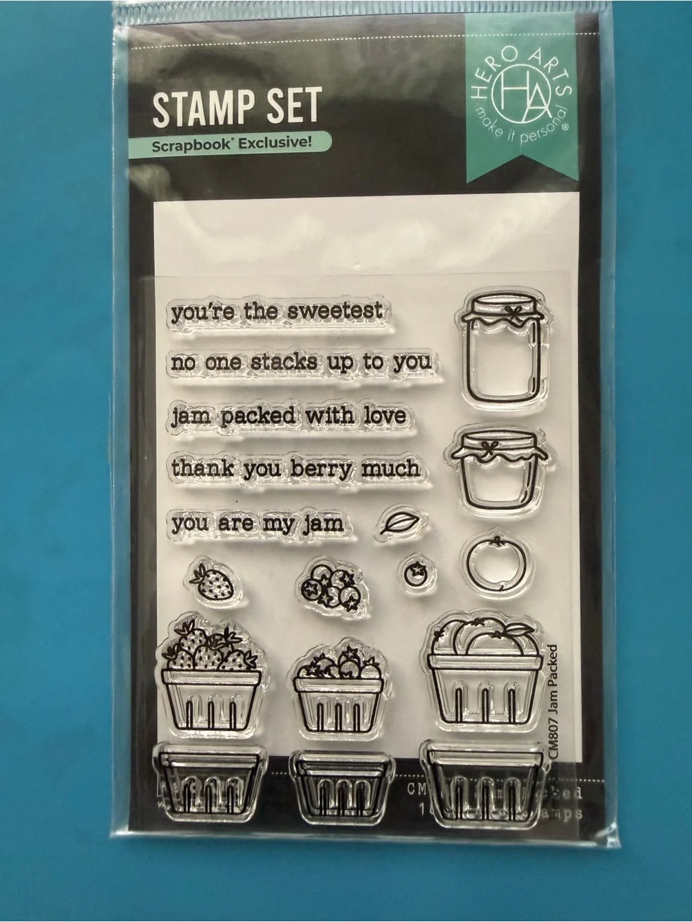 Blue Berry Jam Stamp Set - Clear Craft Stamps - Item Discontinued & Out of Stock